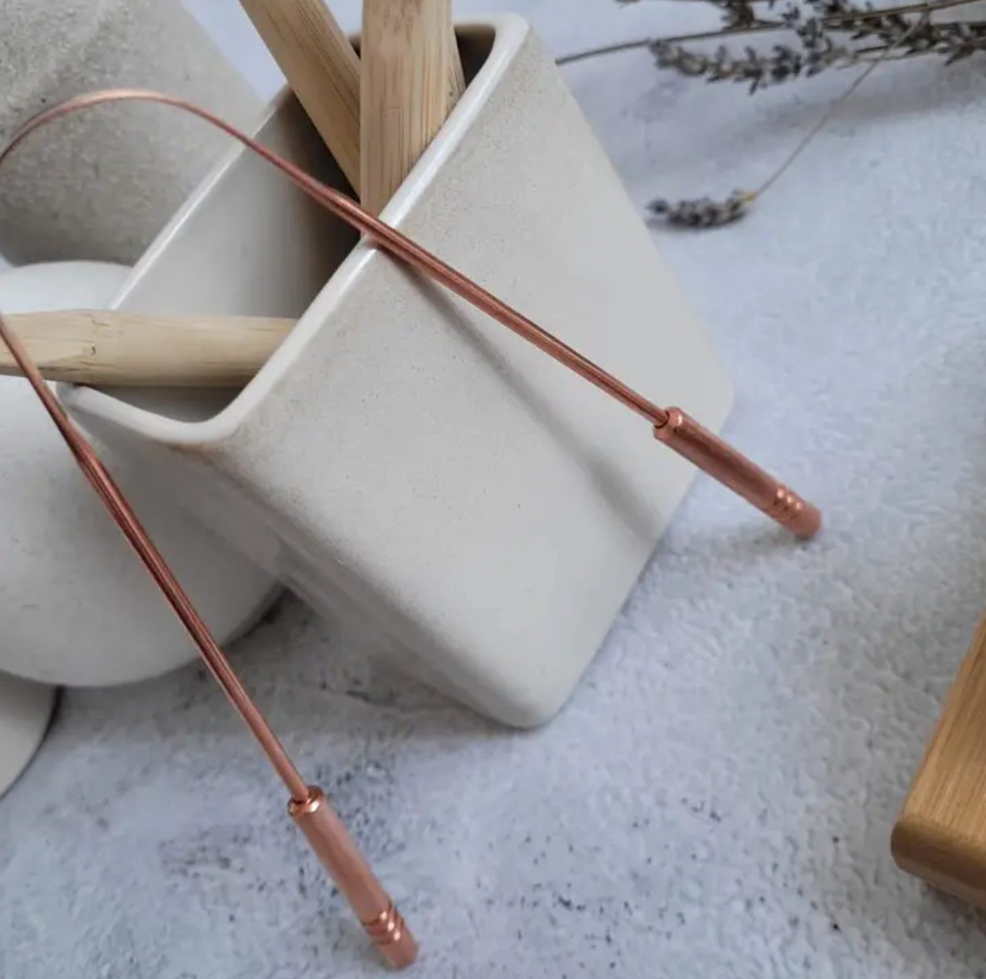 New Living Copper Tongue Scraper - Life Before Plastic